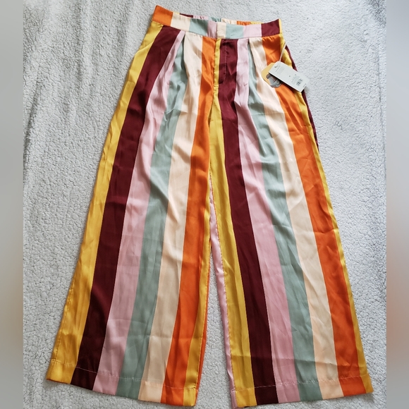 Fe Noel x Target Women's Mixed Vertical Stripe Print Wide Leg Pants - Picture 2 of 7